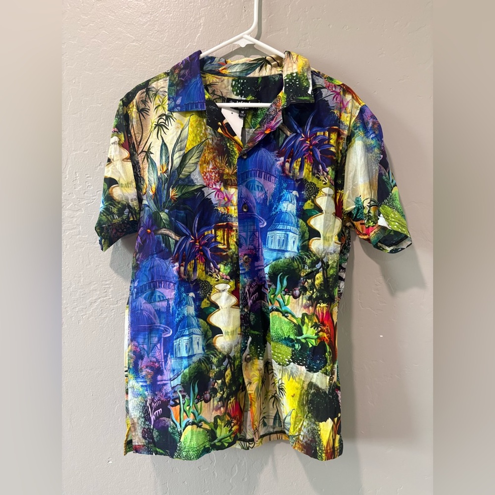 Island Haze Colorful Button Up